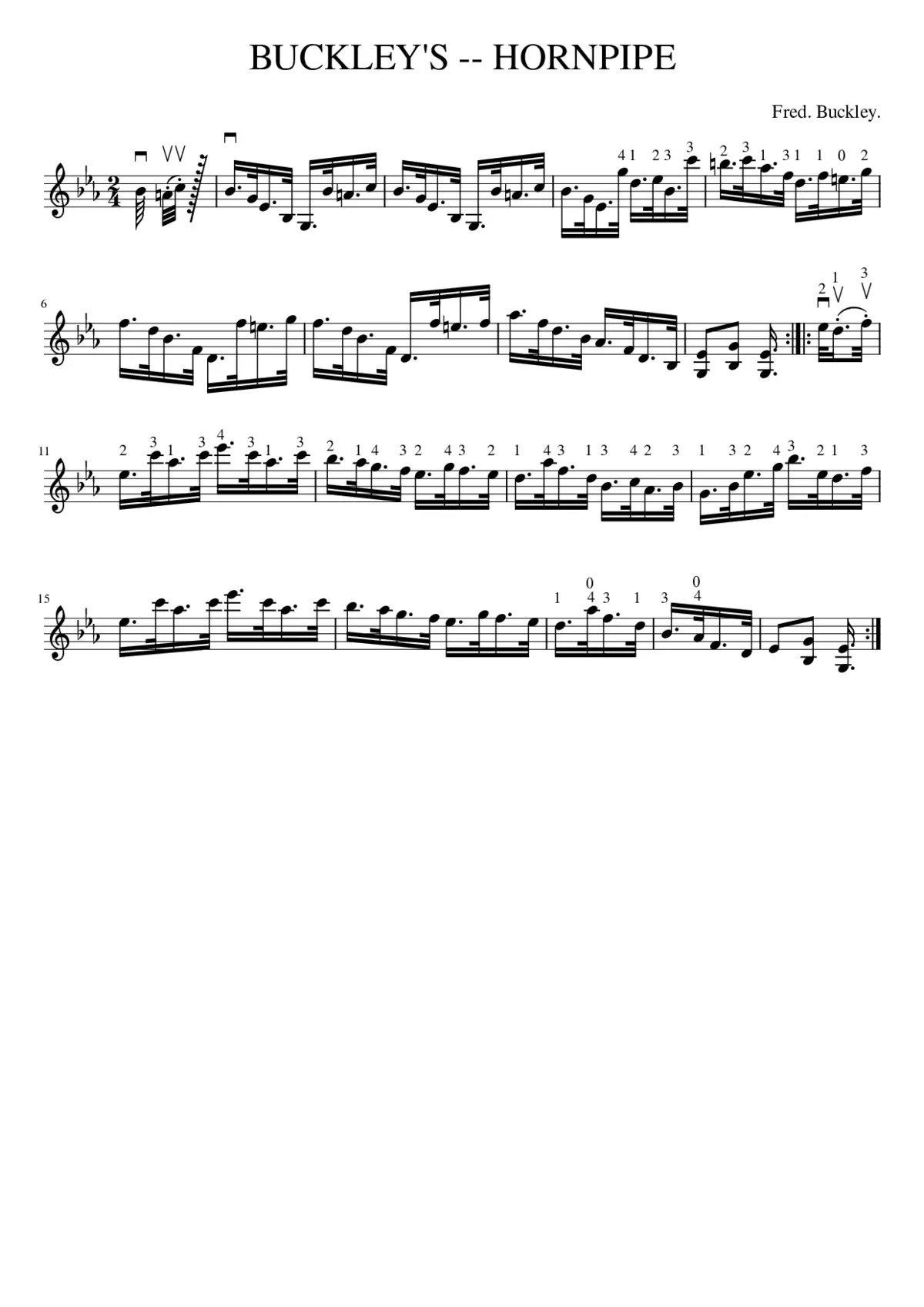 Buckley's Hornpipe - Page 1