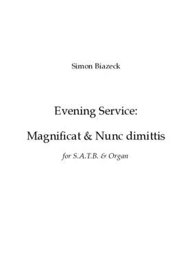 Evening Service: Magnificat and Nunc dimittis