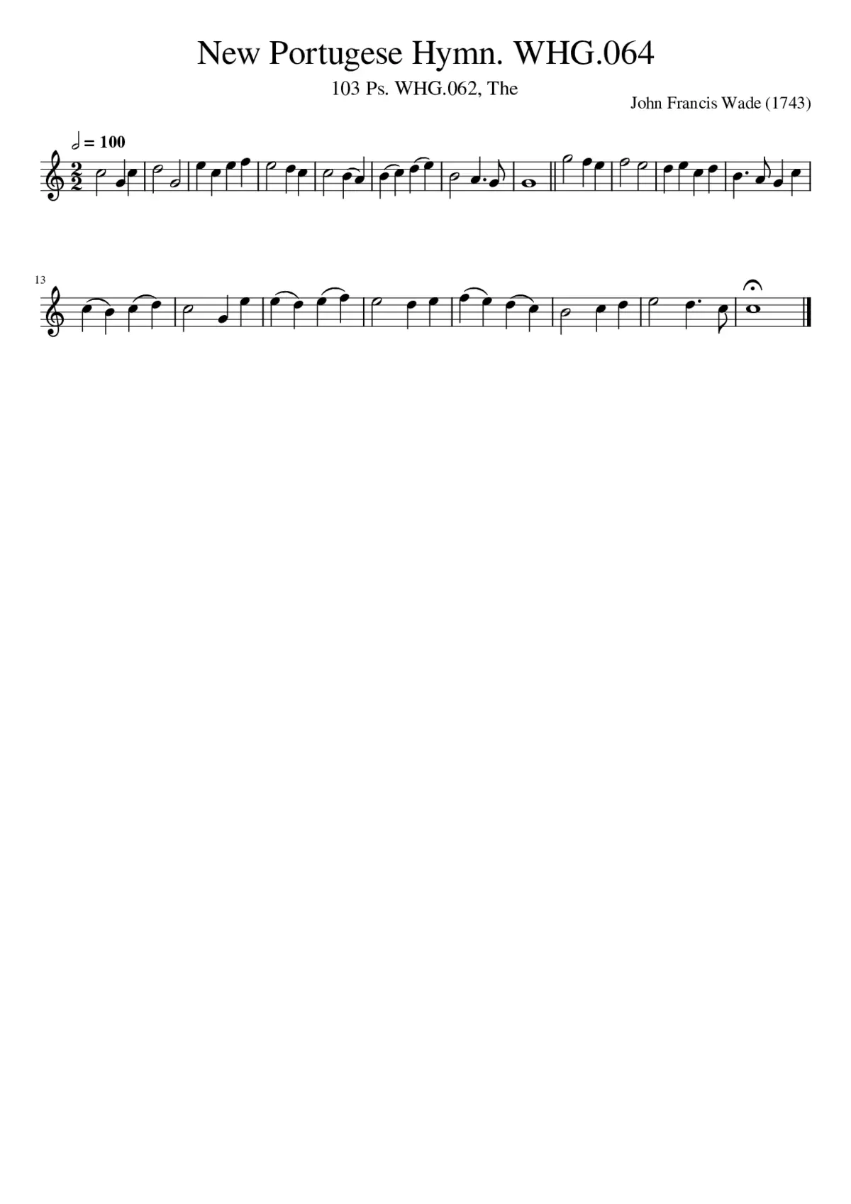 New Portugese Hymn. WHG.064 - Page 1