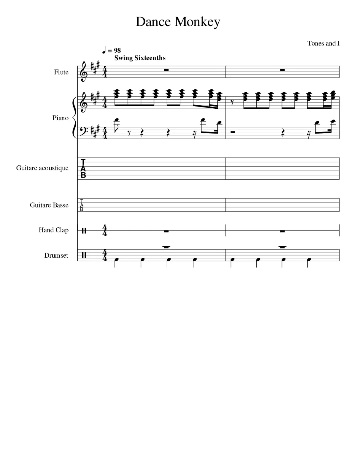 dance monkey - Page 1