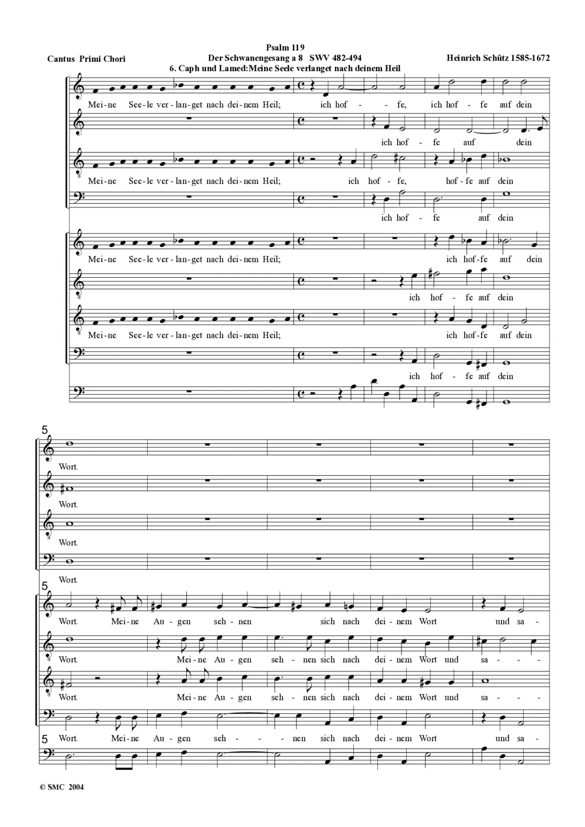 Der Schwanengesang: No. 6, SWV 487 - Page 1
