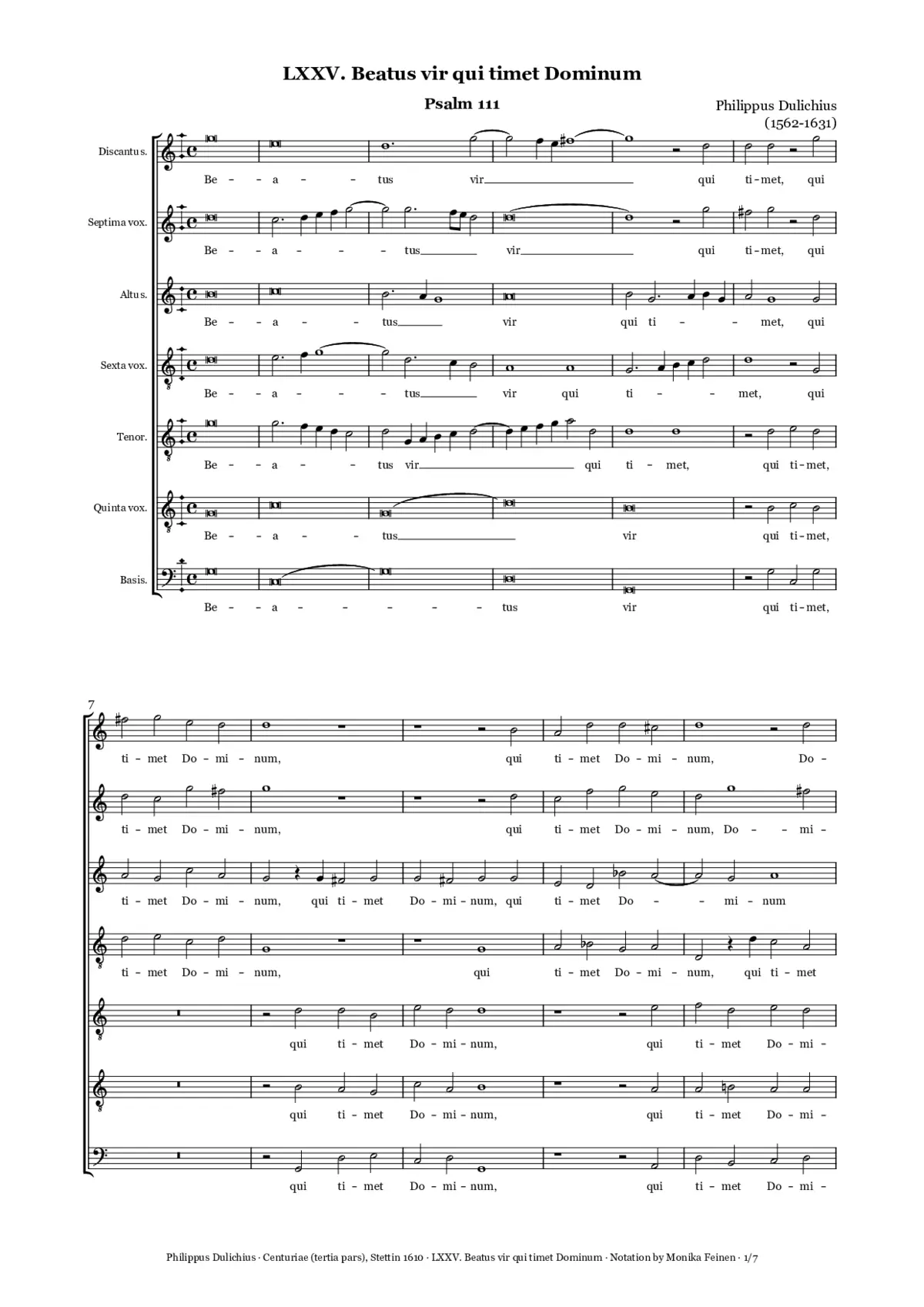 Beatus vir qui timet Dominum - Page 1