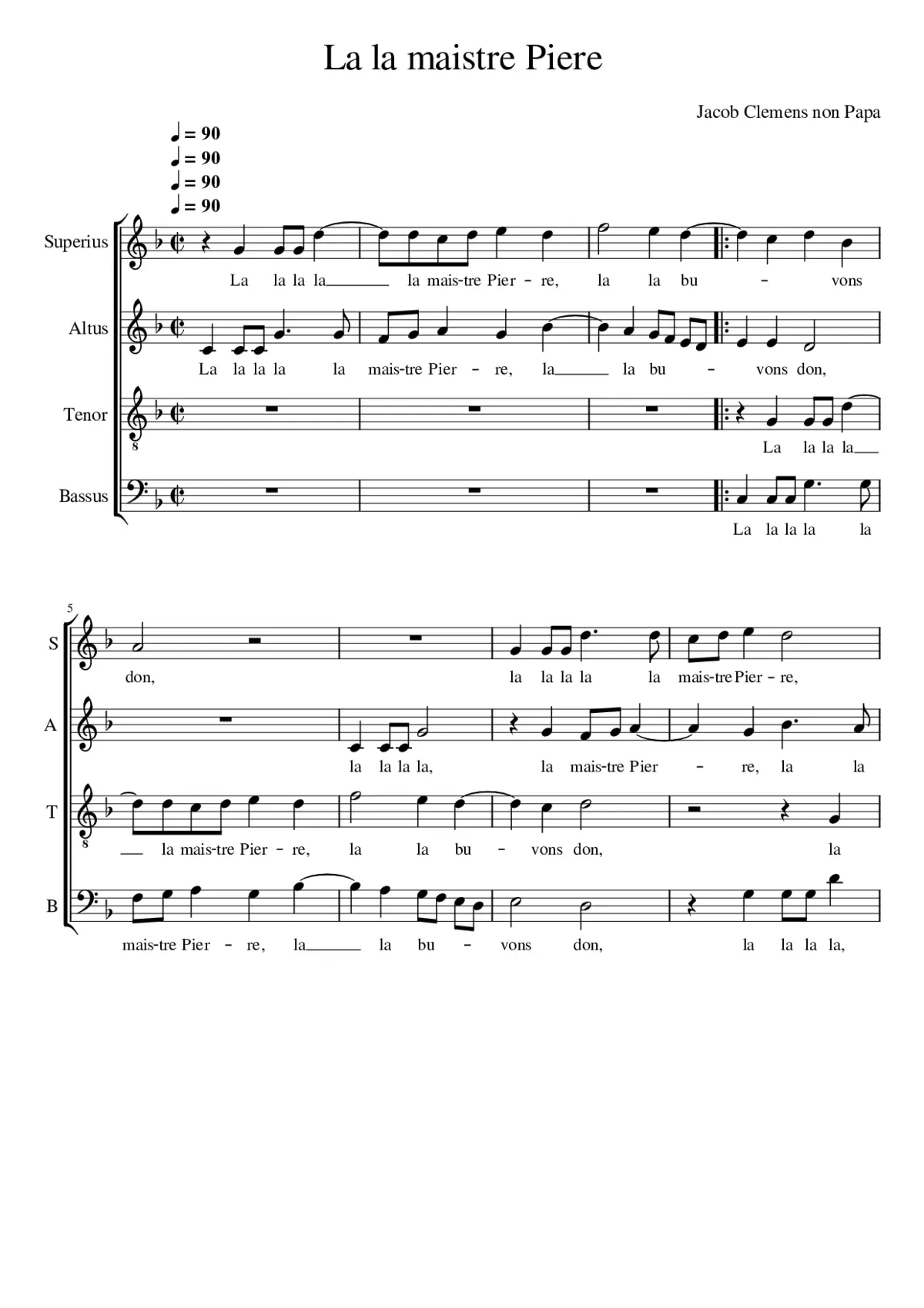 La la maistre Pierre - Page 1