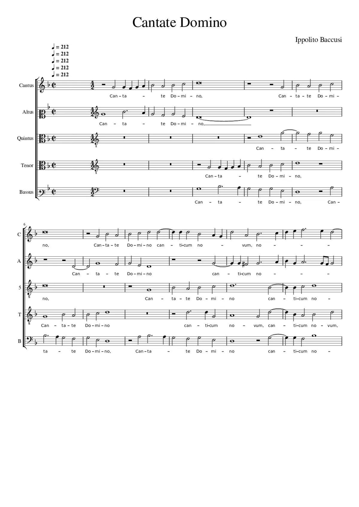 Cantate Domino - Page 1