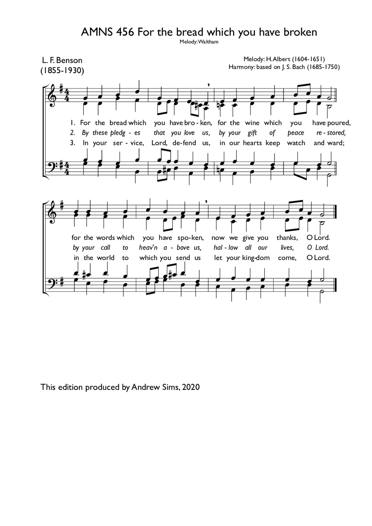 For the bread which you have broken - Page 1