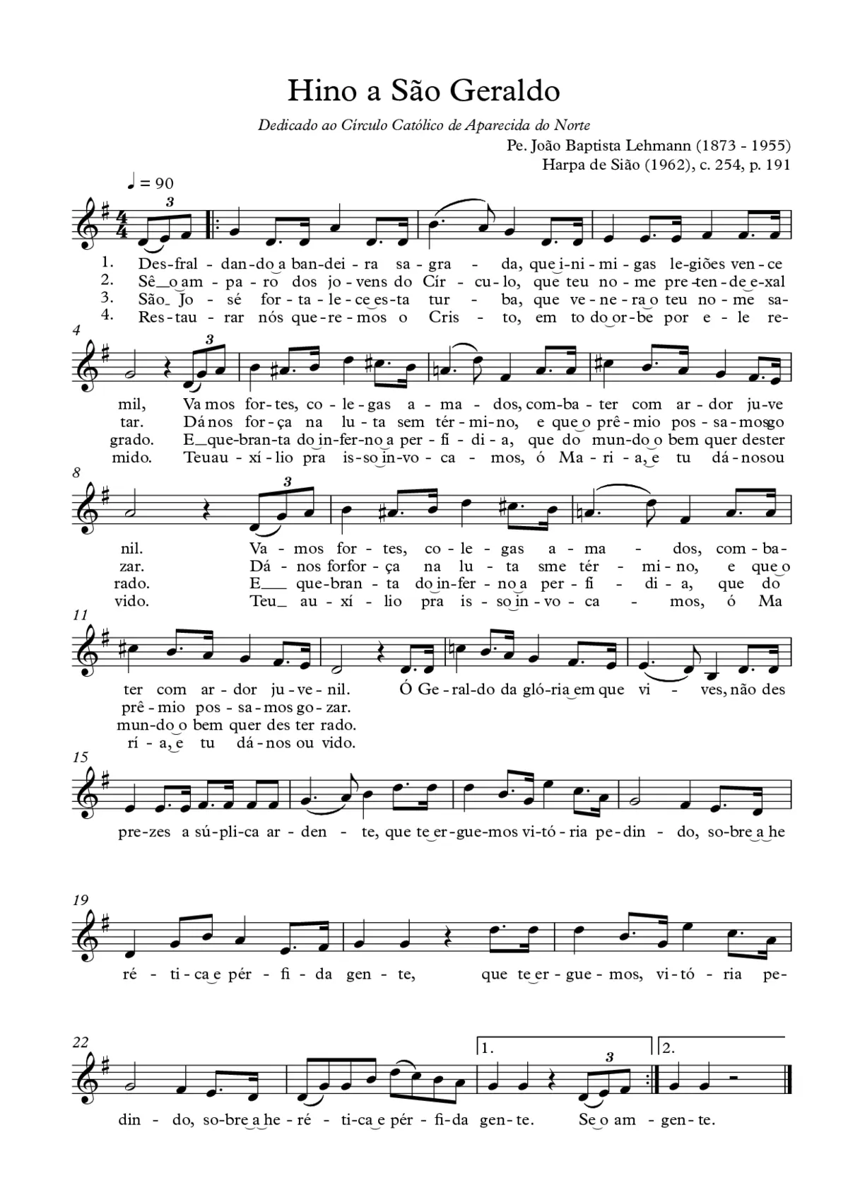 Hino a São Geraldo - Page 1
