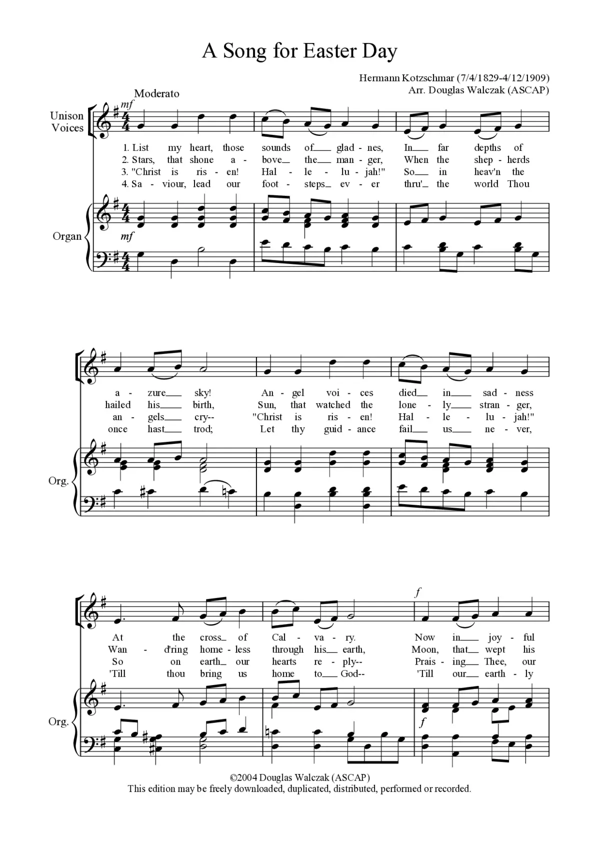 A Song for Easter Day - Page 1