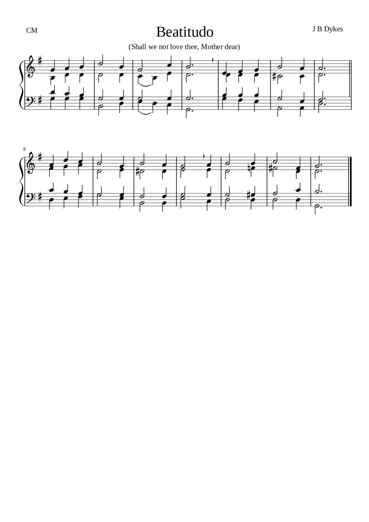 Beatitudo (Shall we not love thee Mother dear) amongst others - Page 1