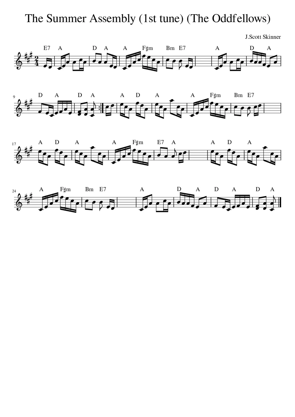 The Summer Assembly (1st tune) (The Oddfellows) - Page 1