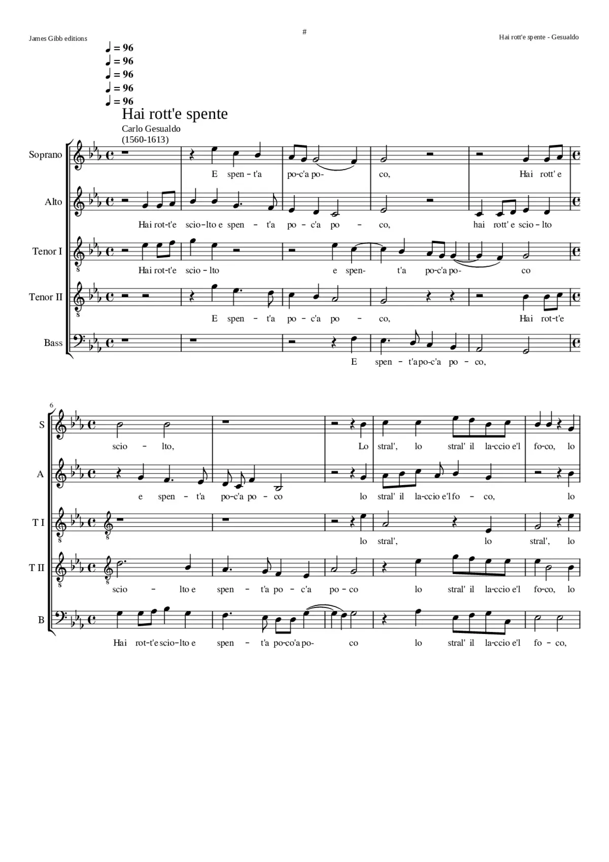 Hai rotto e sciolto e spento - Page 1