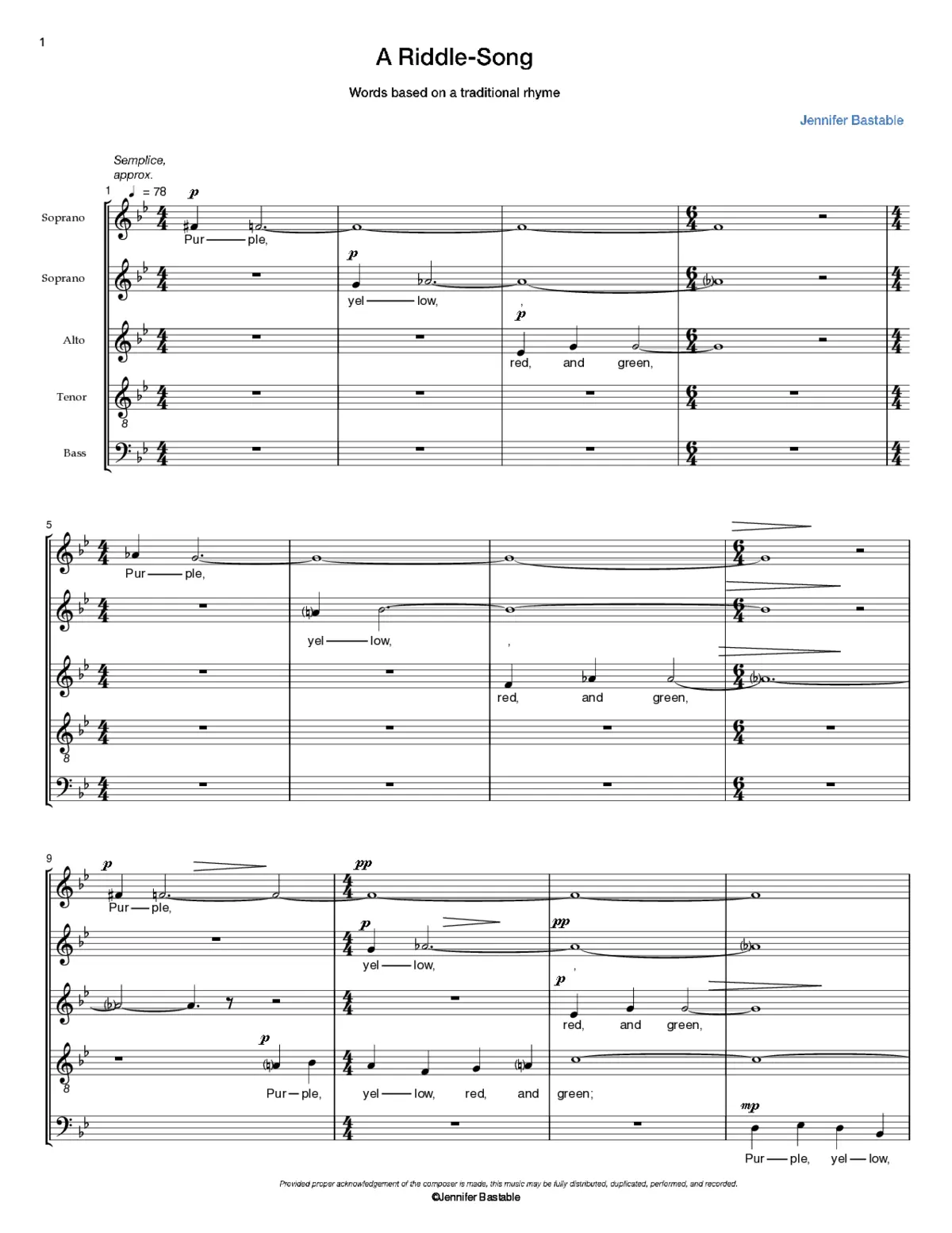 A Riddle-Song - Page 1