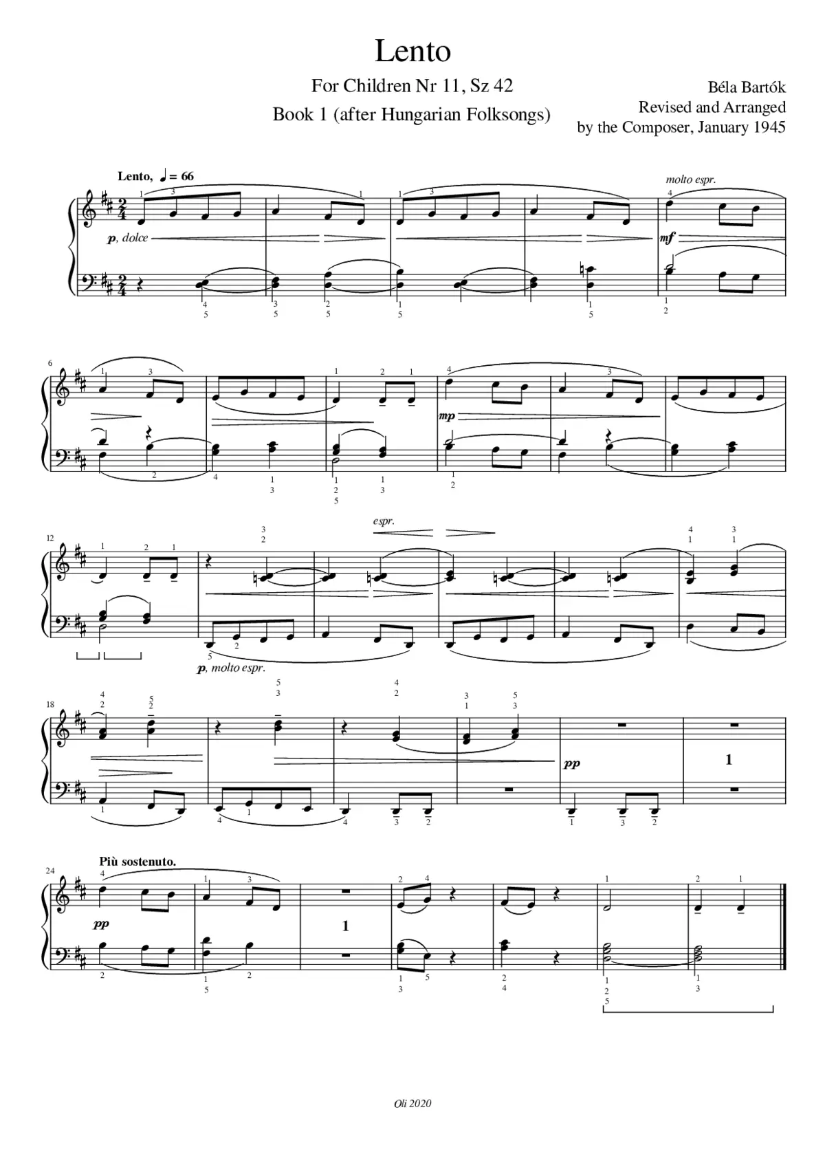 For Children Sz.42 - Page 1