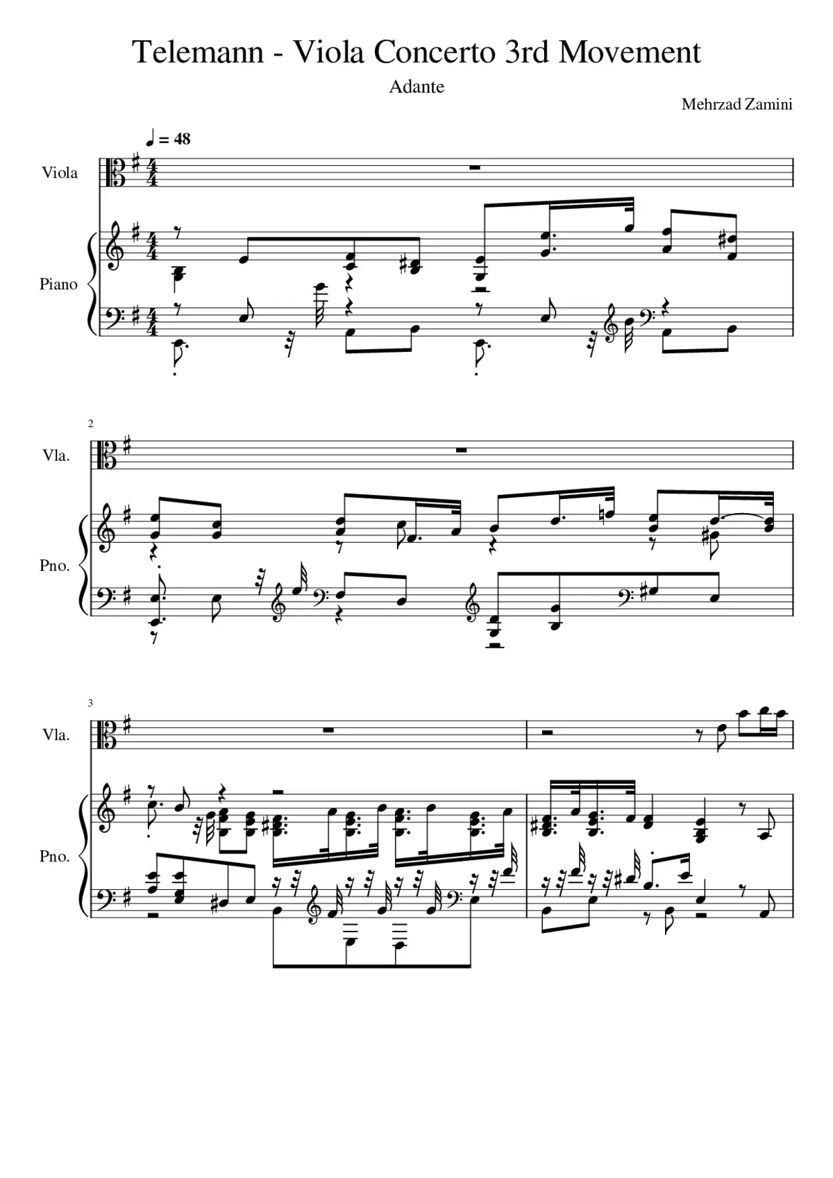 Viola Concerto TWV 51:G9 - Page 1