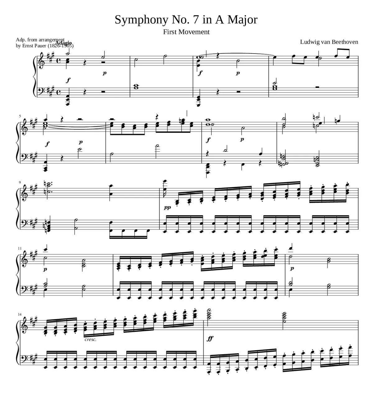 Symphony No.7 Op.92 - Page 1