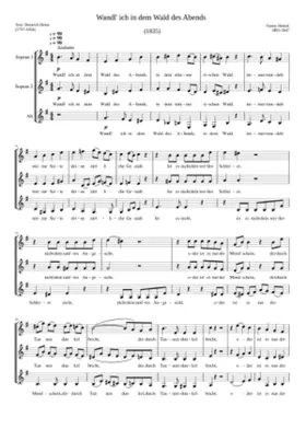 Wandl' ich in dem Wald des Abends
