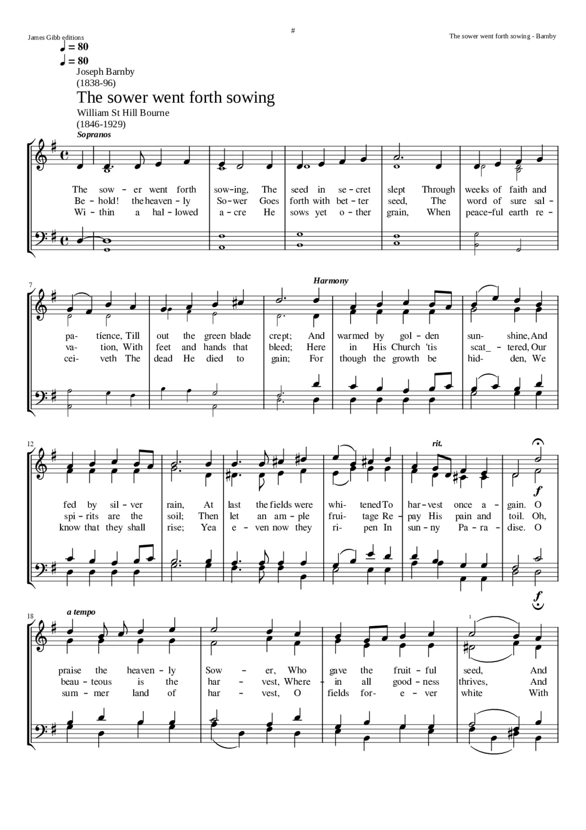 The sower went forth sowing - Page 1