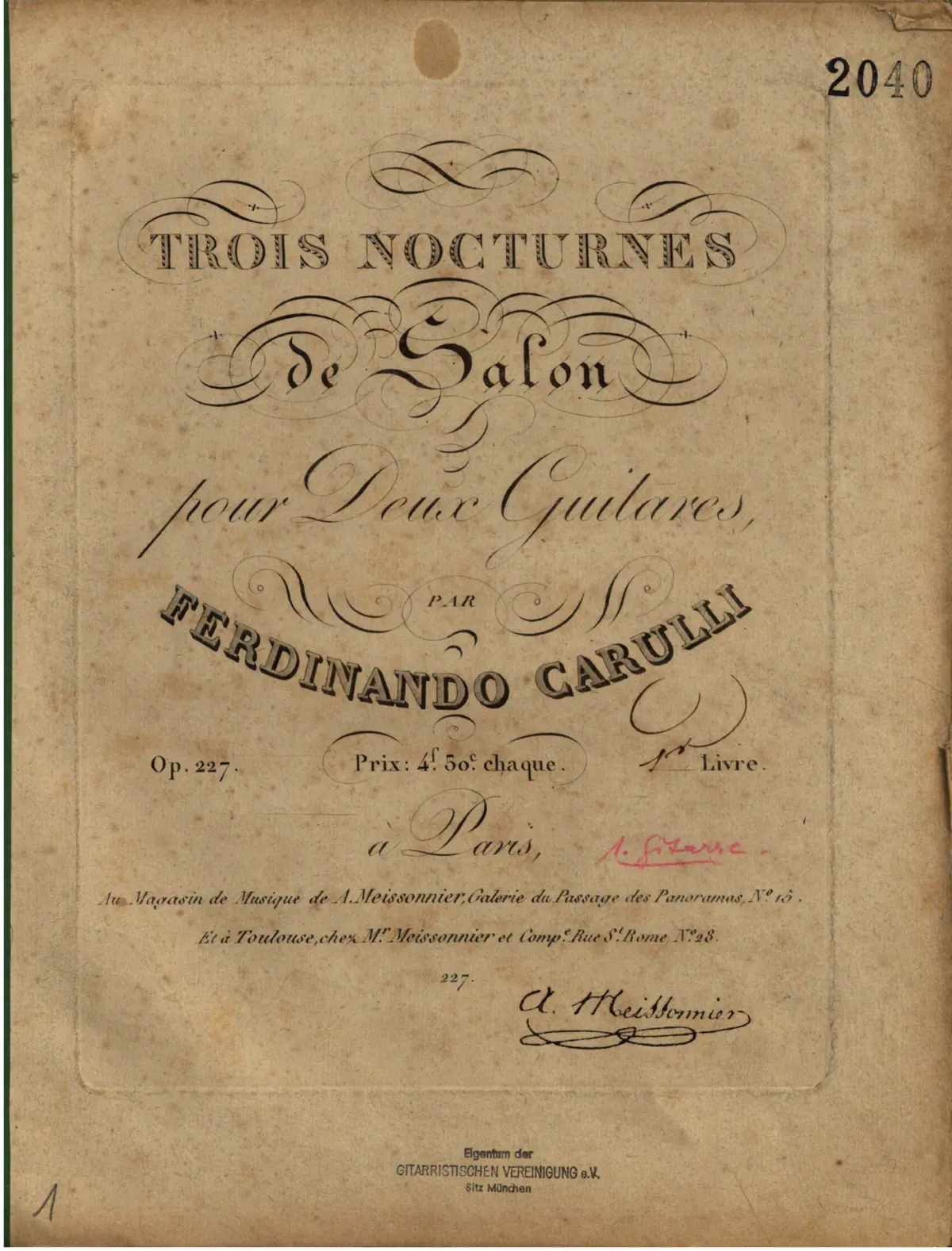 3 Nocturnes de Salon pour deux Guitares - Page 1