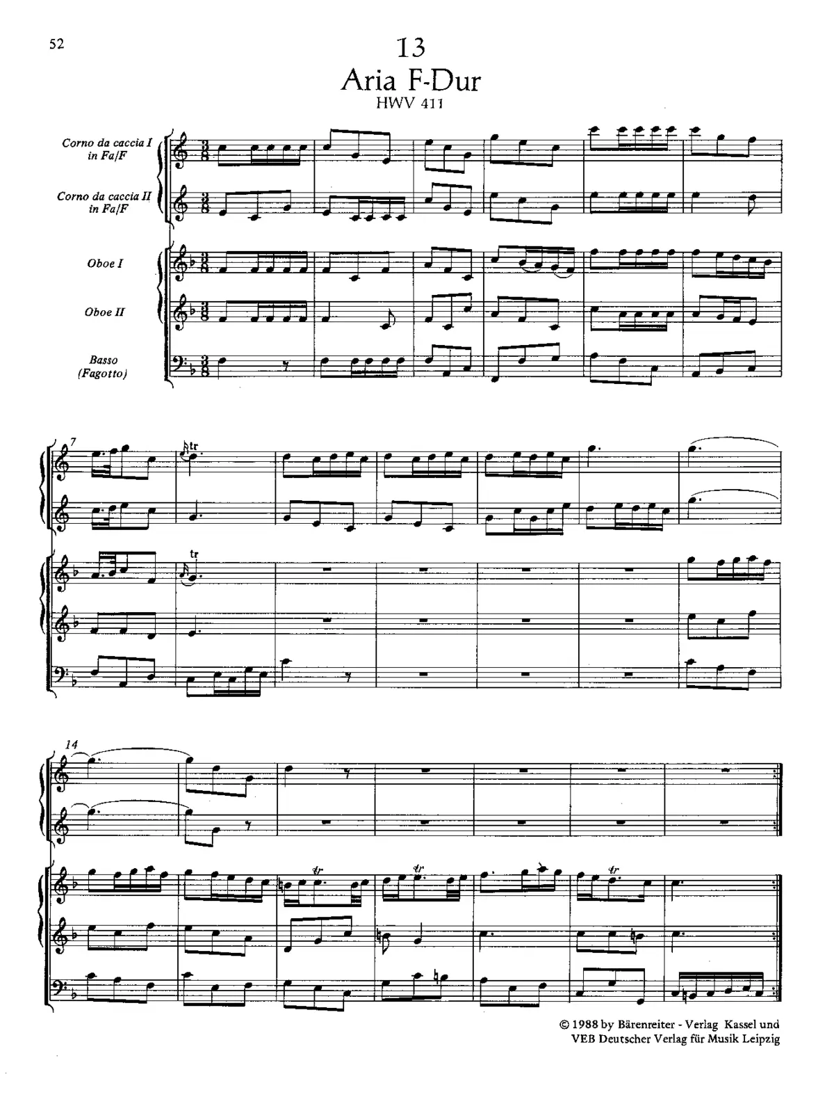 Aria in F major - Page 1