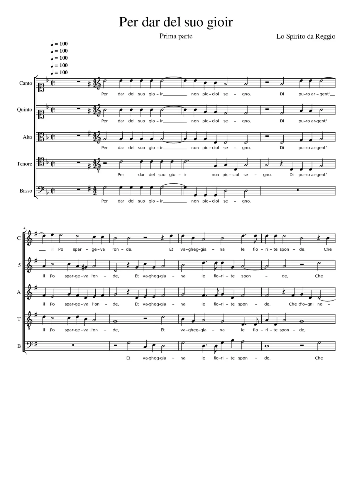 Per dar al suo gioir - Page 1