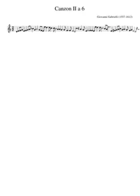 Canzon II a 6