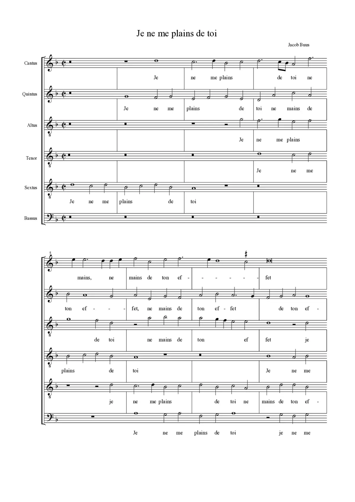 Je ne me plains de toi - Page 1