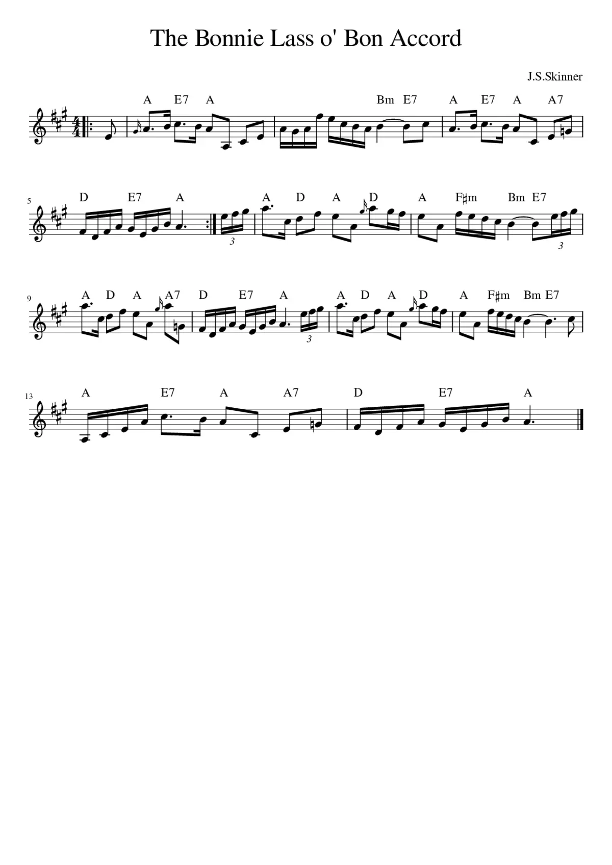 The Bonnie Lass O' Bon Accord - Page 1