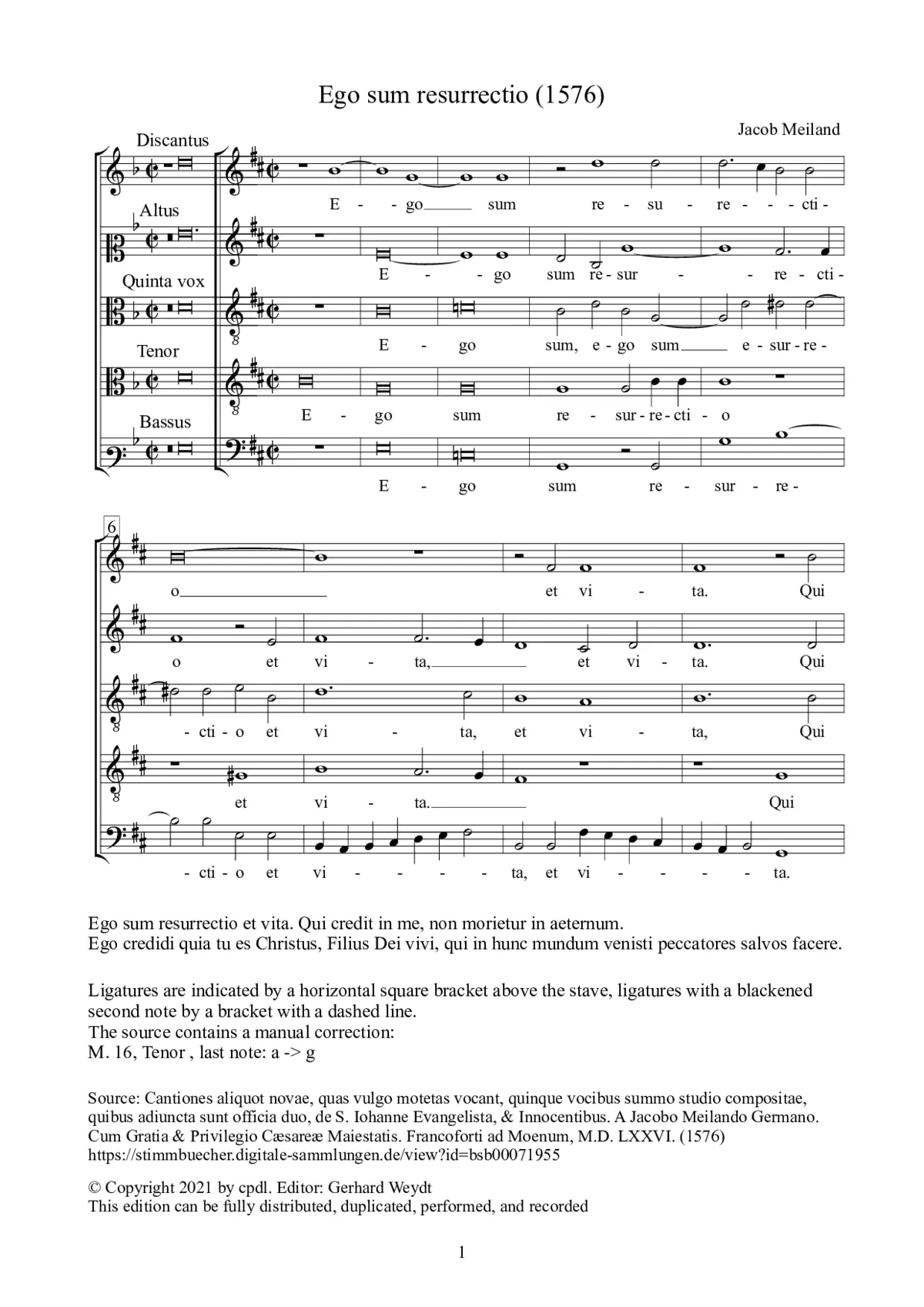 Ego sum resurrectio I - Page 1
