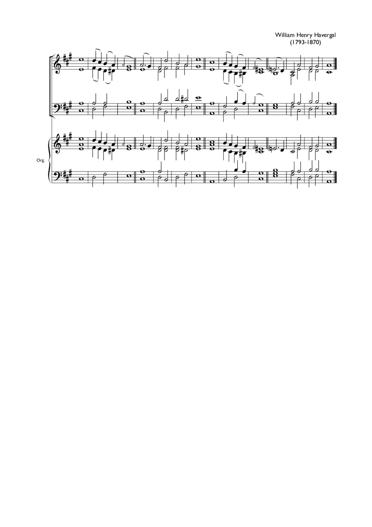 Double chant in A major V - Page 1