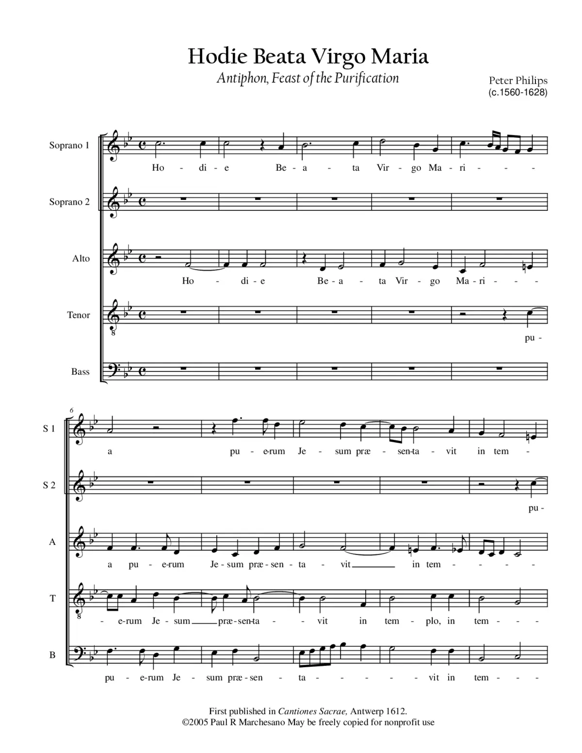 Hodie Beata Virgo - Page 1