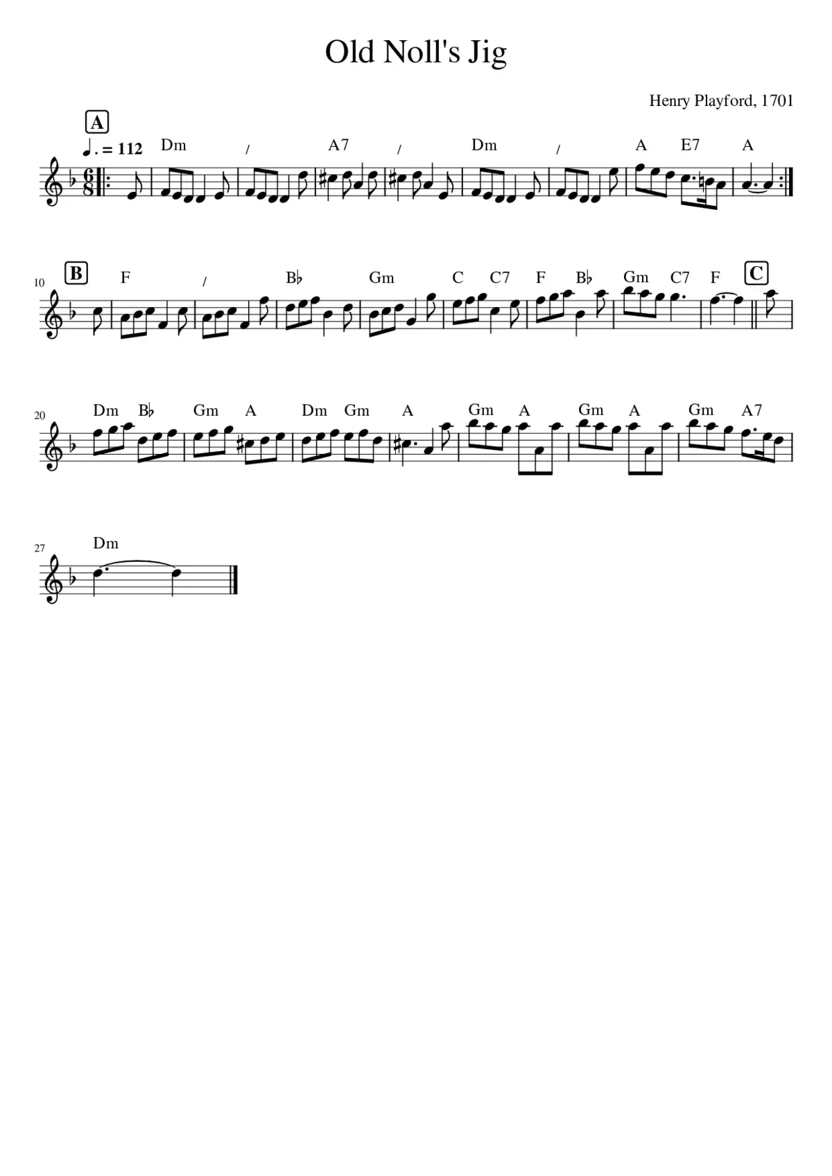 Old Noll's Jig - Page 1