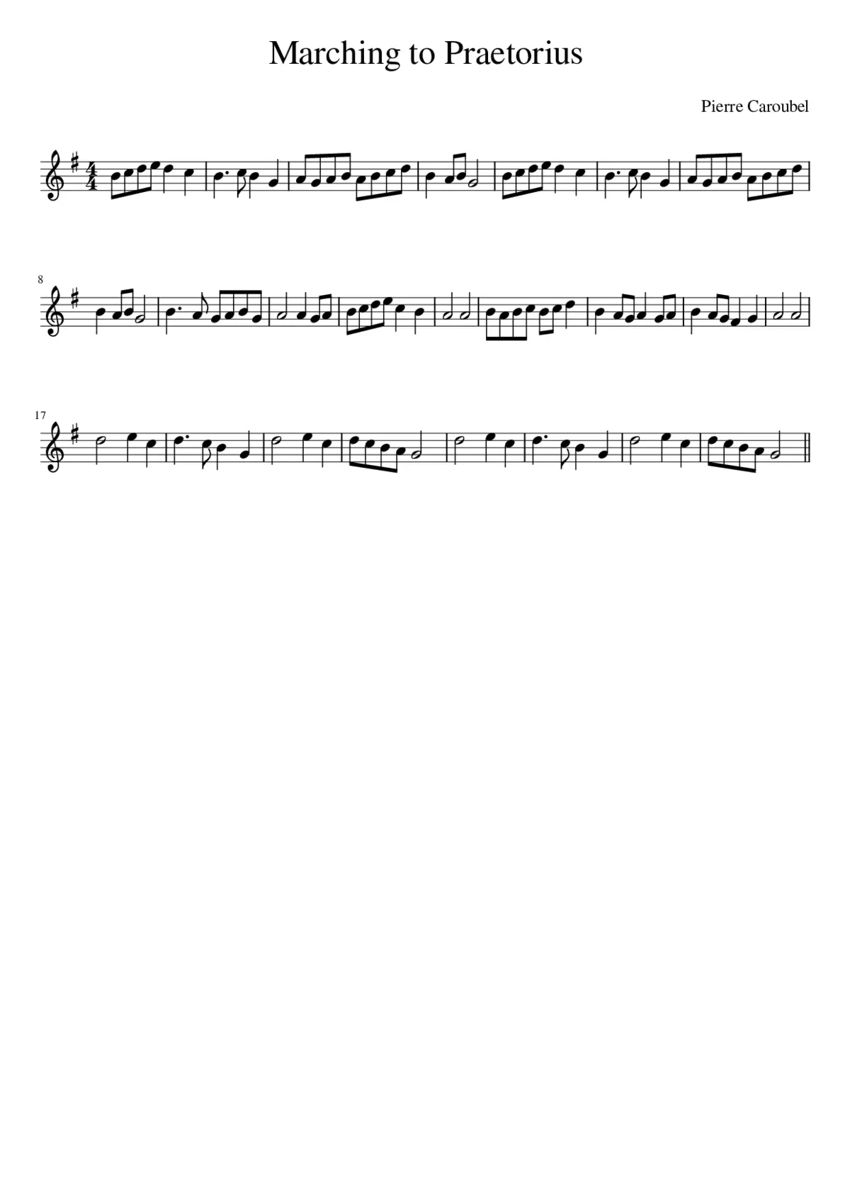 Marching to Praetorius - Page 1