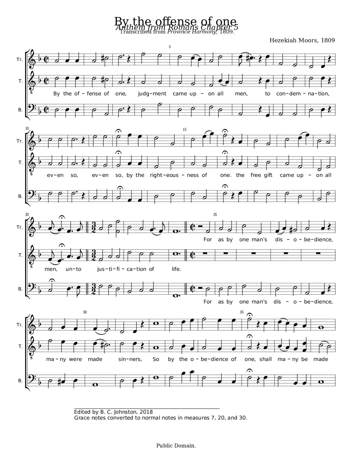 By the offense of one - Hezekiah Moors - Page 1