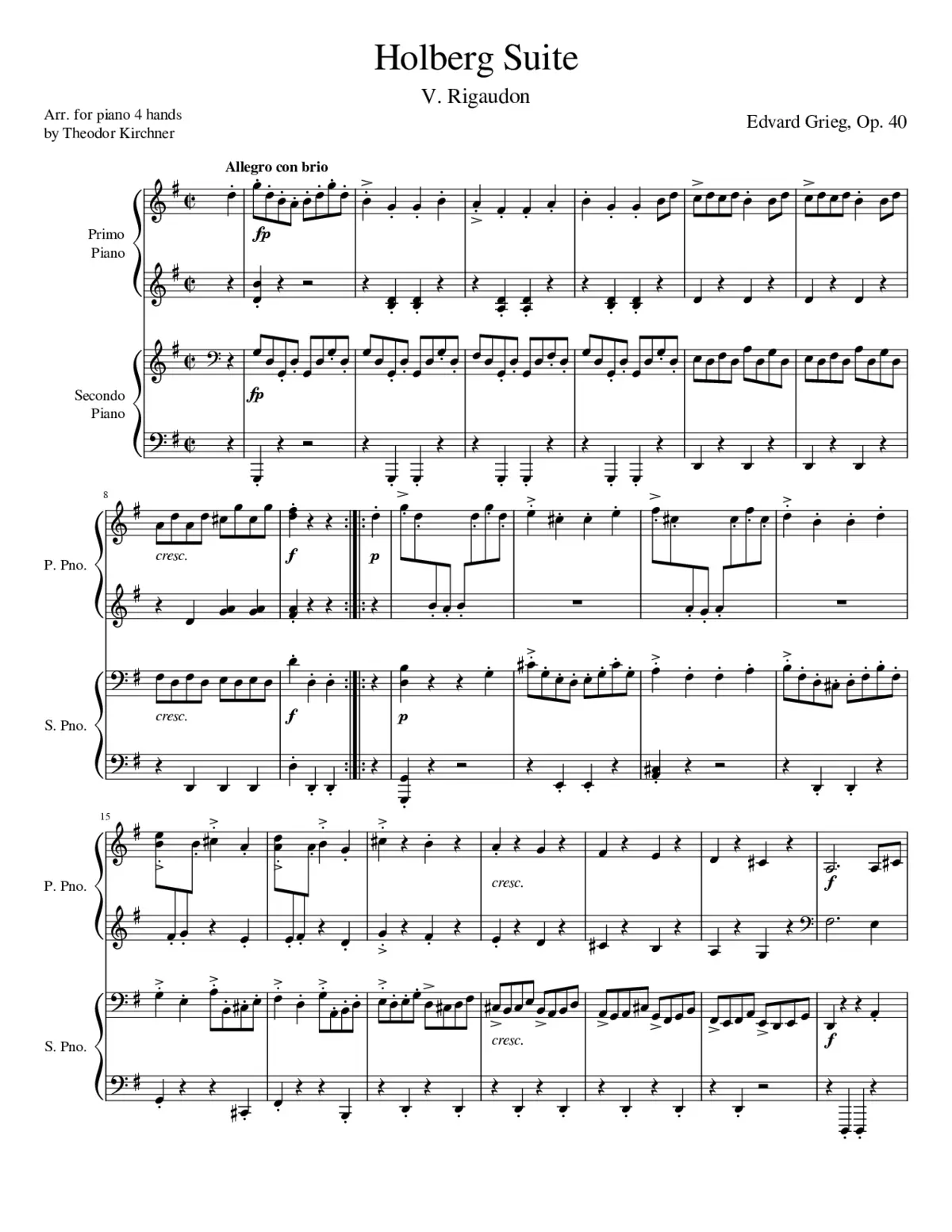 Holberg Suite Op.40 - Page 1