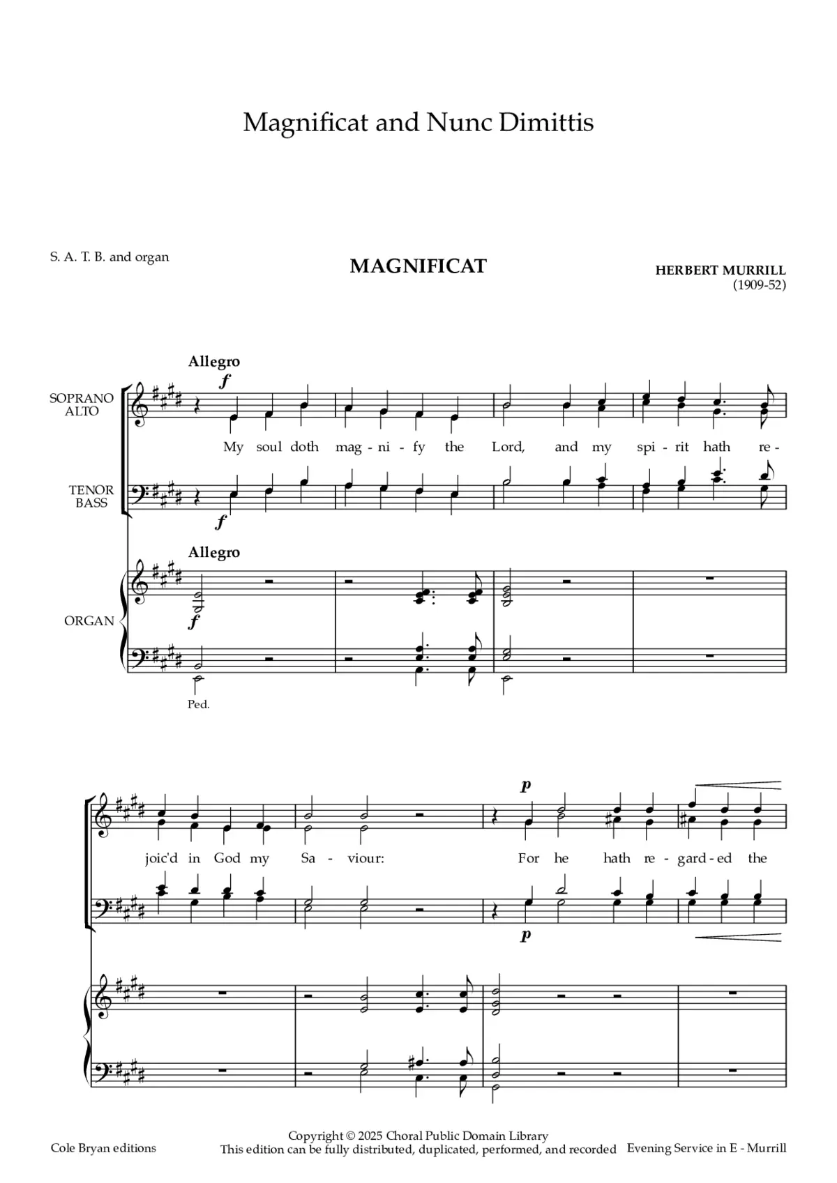 Magnificat and Nunc Dimittis - Page 1