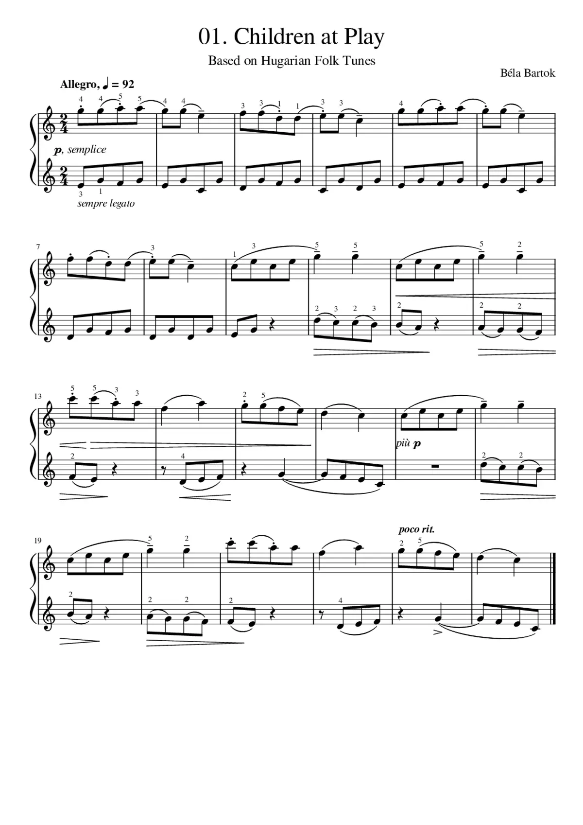 For Children Sz.42 - Page 1