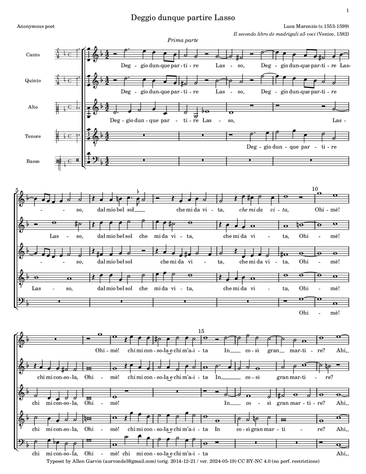 Deggio dunque partire - Page 1
