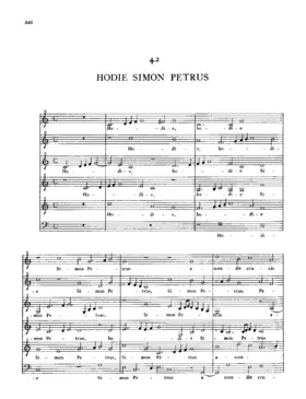 Hodie Simon Petrus