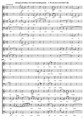 Wo ist ein so herrlich Volk, Op. 109, No. 3