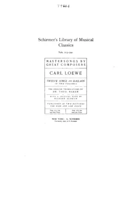 Twelve songs and ballads