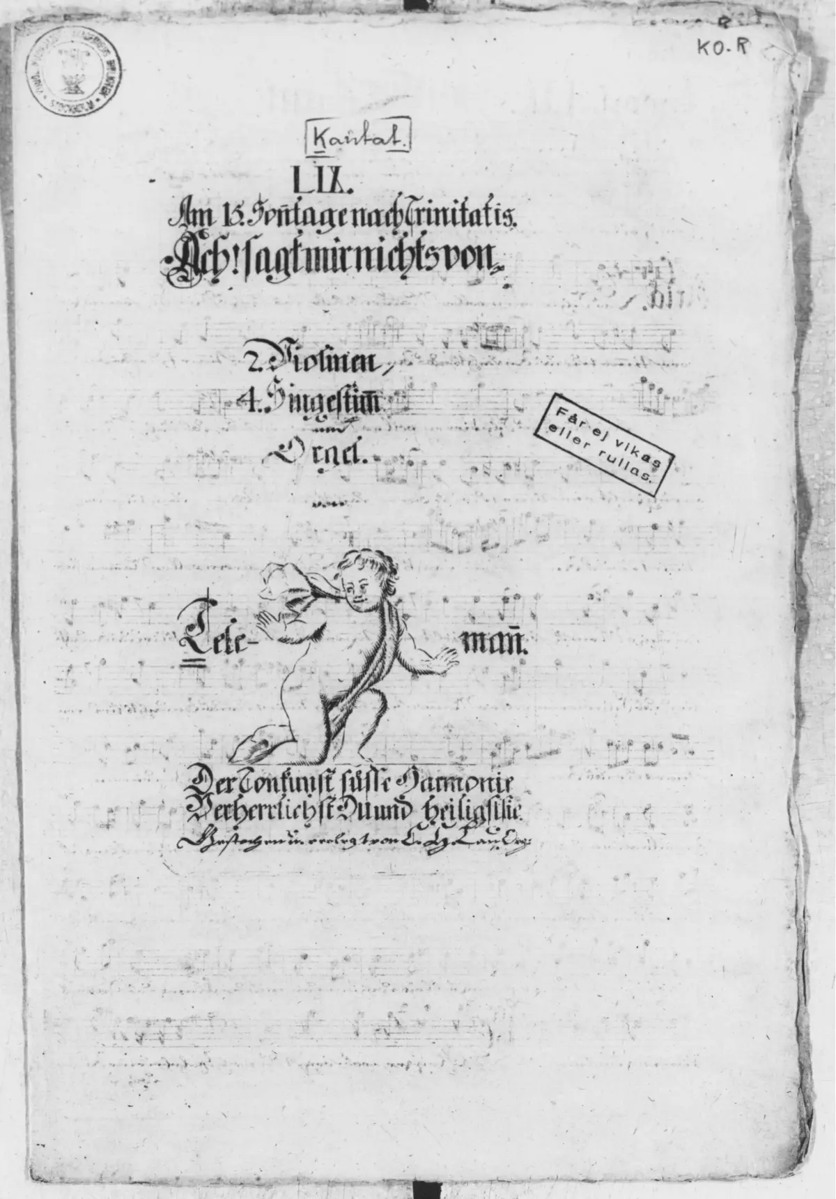 Ach sagt mir nichts von Gold und Schätzen - Page 1
