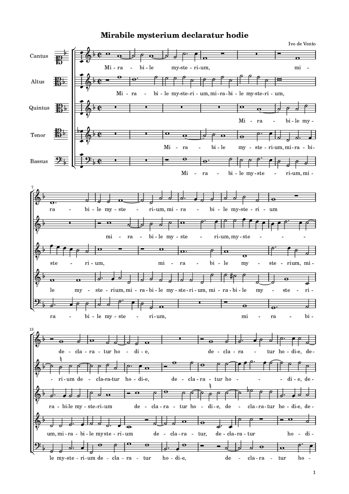 Mirabile mysterium declaratur hodie - Page 1