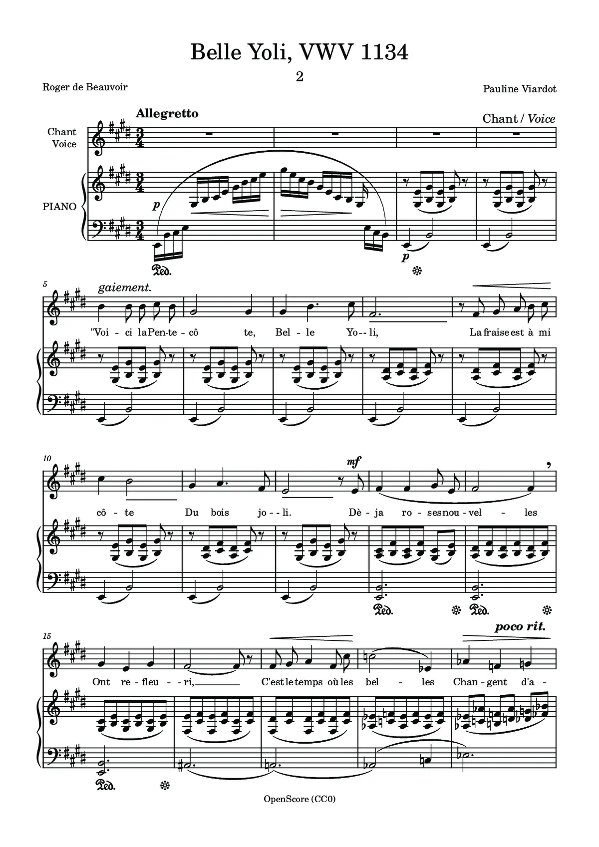 Belle Yoli, VWV 1134 - Page 1