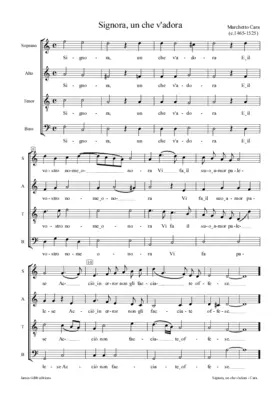 Signora, un che v'adora