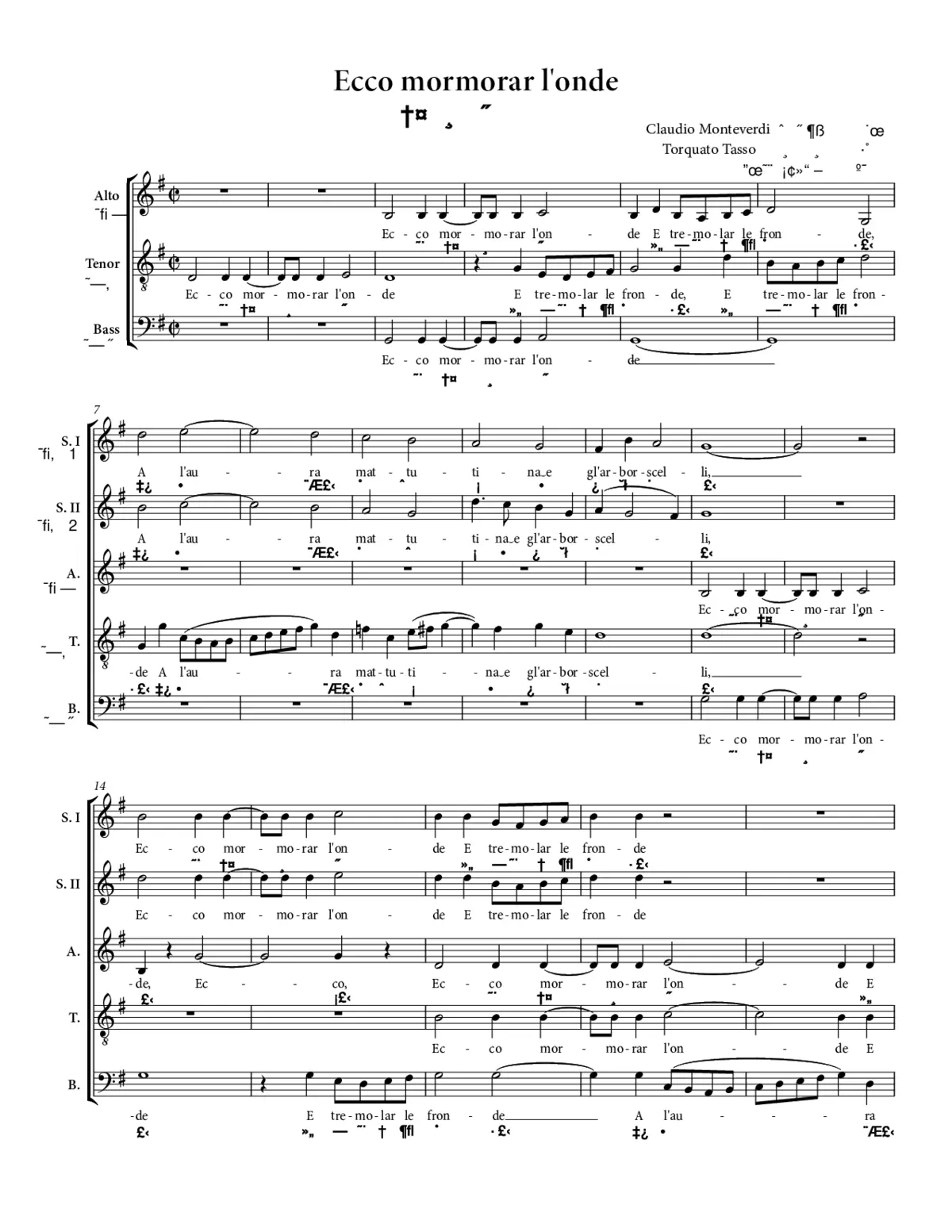 Ecco mormorar l'onde - Page 1