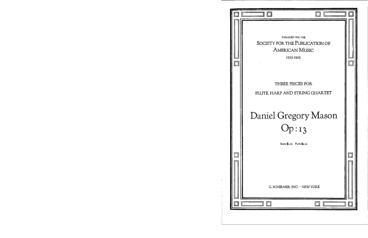 3 Pieces for Flute, Harp and String Quartet - Page 1