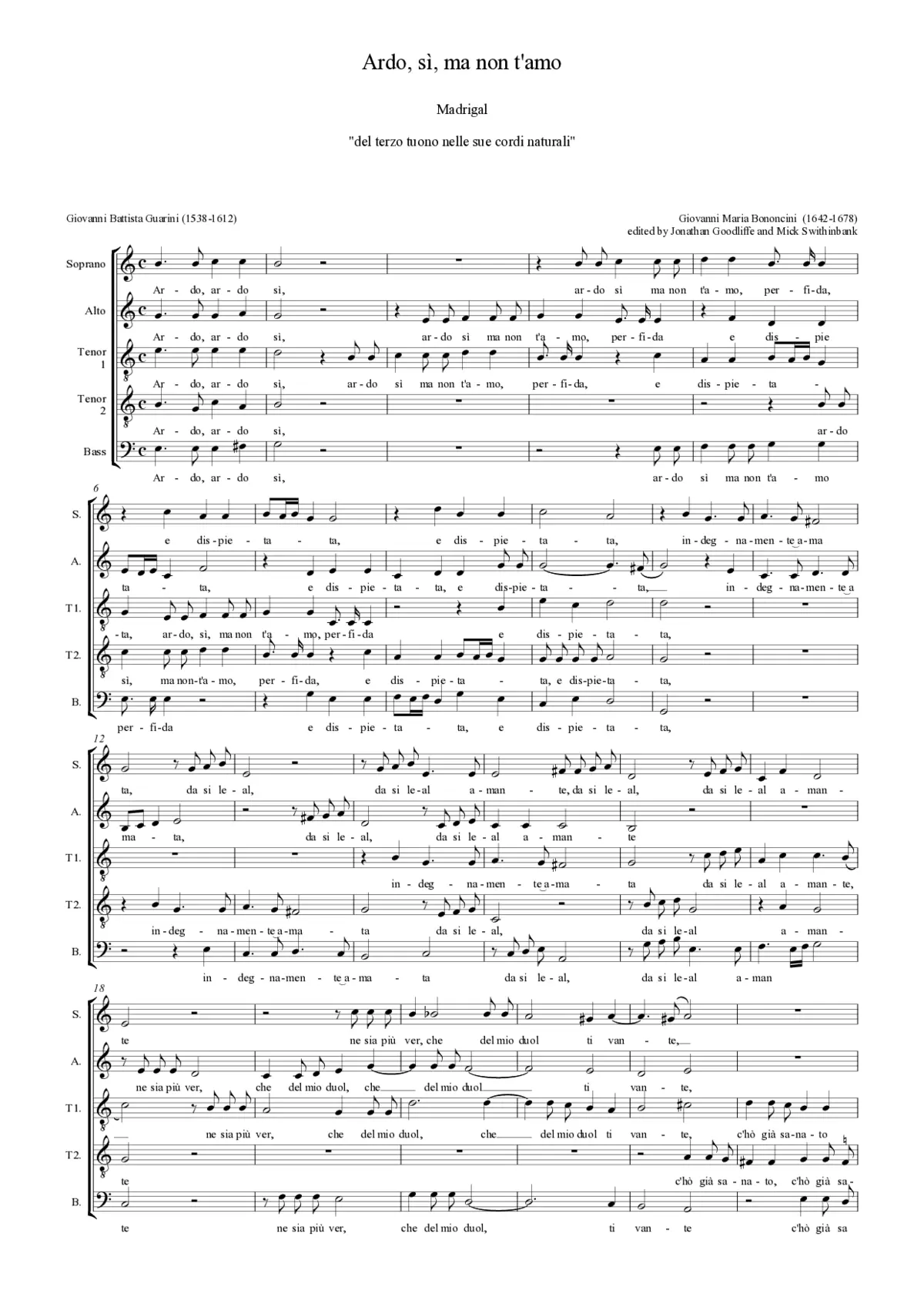 Ardo, sì, ma non t'amo - Page 1