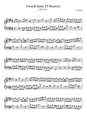 French Suite No.6 in E major BWV 817