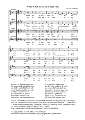 Wenn wir in höchsten Nöten sein