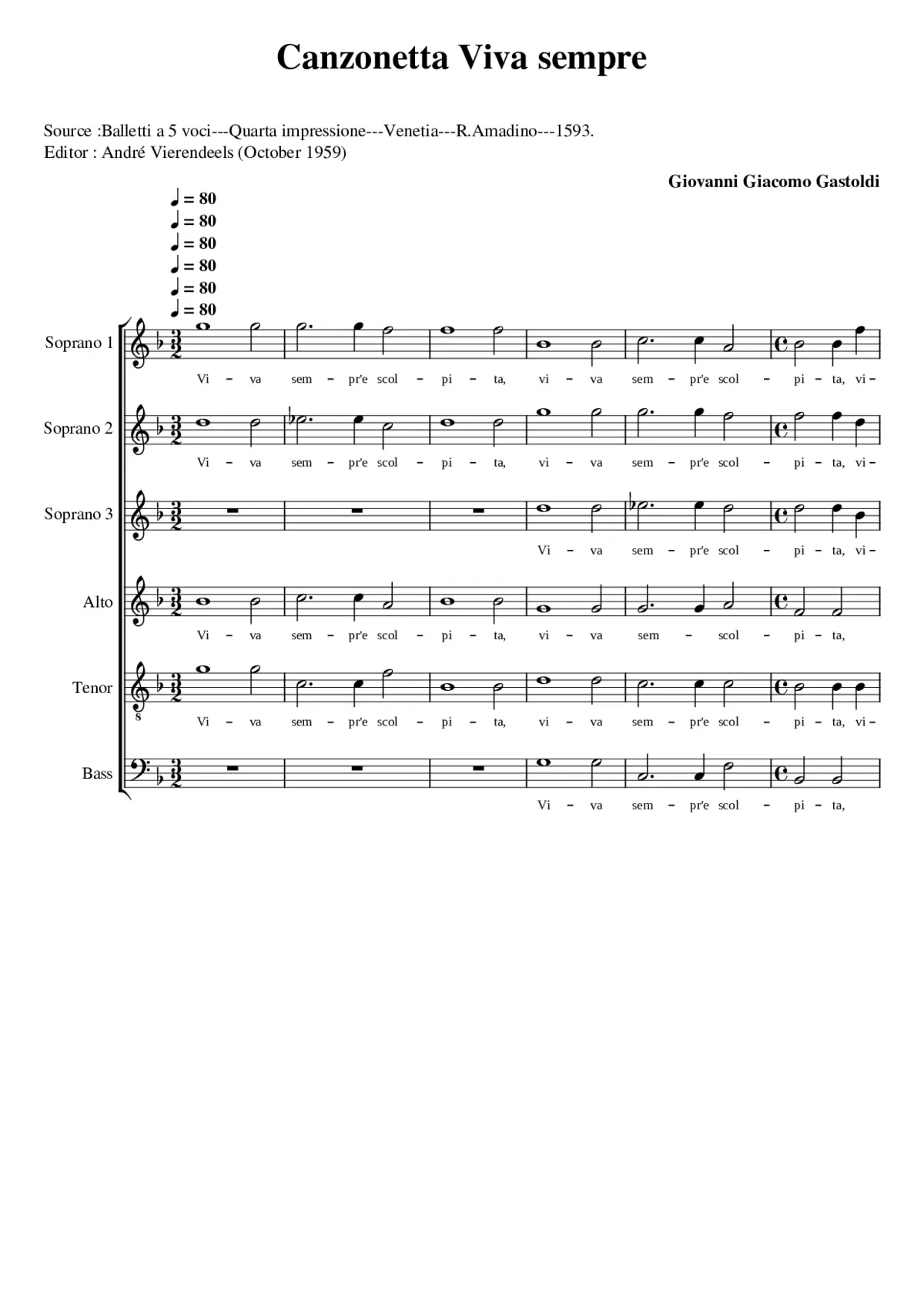 Canzonetta viva sempre - Page 1