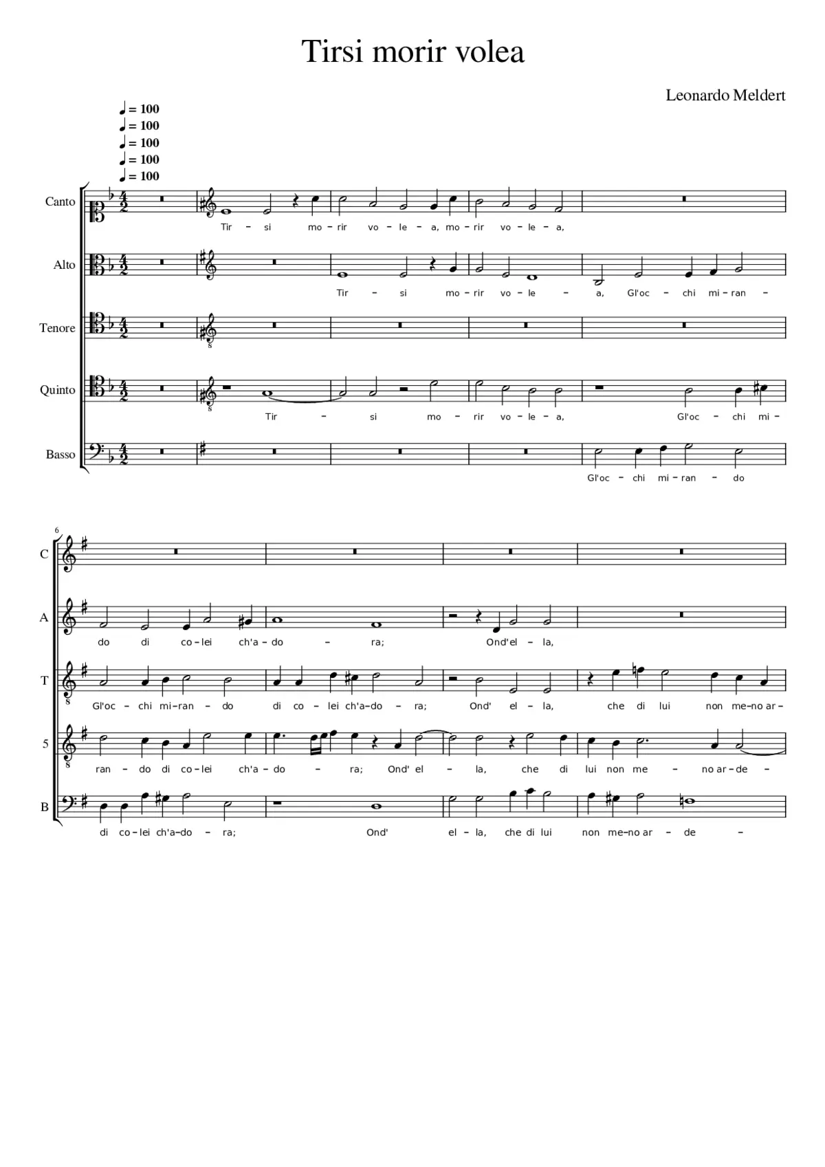 Tirsi morir volea - Page 1